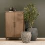 69798 - Zuma 27.2L x 20.5W x 31.9H Dark Gray Ceramic Floor Vase