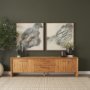 71230 - Belford 94" Light Brown Oak Wood Media Console