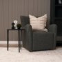69258 - Timothy 16.0L x 16.0W X 20.0H Ebony Black Iron Side Table