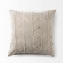 69429-CFD - Ivivva 20x20 Beige Fabric Textured Pillow Cover w/Down Filler