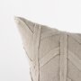 69429-CFD - Ivivva 20x20 Beige Fabric Textured Pillow Cover w/Down Filler
