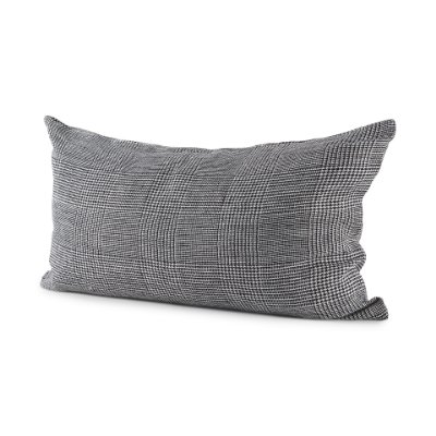 69430-CFD - Ramone 14x26 White and Black Fabric Pillow Cover w/Filler