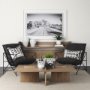 69438-CFD - Kimia 14x26 White/Black Fabric Herringbone w/Fringed Pillow Cover w/Filler