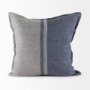 69441-CFD - Aubrielle 20x20 Gray and Blue FabricPillow Cover w/Down Filler