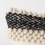 68391-CFD - Beardell 18x18 Cream And Black w/Tassels Pillow Cover w/Down Filler