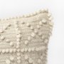 68392-CFD - Leroy 18x18 Cream Raised Pattern Detail Pillow Cover w/Down Filler