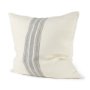 68871-CFD - Patrice 22x22 Cream With Gray Stripes Pillow Cover w/Filler