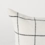 68876-CFD - Suzanne 14x26 White/Black Square Pattern Pillow Cover w/Filler