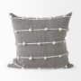 68881-CFD - Linda 20x20 Navy And Cream With White Detail Pillow Cover w/Down Filler