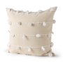 68883-CFD - Erica 20x20 Cream With White Detail Pillow Cover w/Down Filler