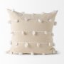 68883-CFD - Erica 20x20 Cream With White Detail Pillow Cover w/Down Filler