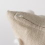 68883-CFD - Erica 20x20 Cream With White Detail Pillow Cover w/Down Filler