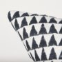 70309-CFD - Jolie 22x22 Cream w/ Black Print Linen Square Pillow Cover w/Filler