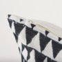 70309-CFD - Jolie 22x22 Cream w/ Black Print Linen Square Pillow Cover w/Filler