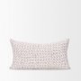 70312-CFD - Jayden 14x26 Cream w/ Merlot Print Linen Lumbar Pillow Cover w/Filler