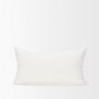70312-CFD - Jayden 14x26 Cream w/ Merlot Print Linen Lumbar Pillow Cover w/Filler