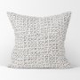 70313-CFD - Jayden 22x22 Cream w/ Black Print Linen Square Pillow Cover w/Filler