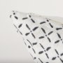 70313-CFD - Jayden 22x22 Cream w/ Black Print Linen Square Pillow Cover w/Filler