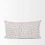 70314-CFD - Jayden 14x26 Cream w/ Black Print Linen Lumbar Pillow Cover w/Filler