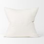 70321-CFD - Jenna 22x22 Cream w/ Black Print Linen Square Pillow Cover w/Filler