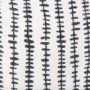 70321-CFD - Jenna 22x22 Cream w/ Black Print Linen Square Pillow Cover w/Filler