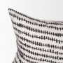 70322-CFD - Jenna 14x26 Cream/Black Print Linen Lumbar Decorative Pillow Cover w/Down Filler