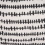 70322-CFD - Jenna 14x26 Cream/Black Print Linen Lumbar Decorative Pillow Cover w/Down Filler