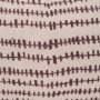 70324-CFD - Jenna 14x26 Beige w/Merlot Print Linen Lumbar Decorative Pillow Cover w/Down Filler