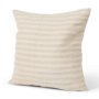 70325-CFD - Jace 22x22 Cream/Beige Stripe Linen-Cotton Square Pillow Cover w/Down Filler
