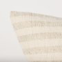 70325-CFD - Jace 22x22 Cream/Beige Stripe Linen-Cotton Square Pillow Cover w/Down Filler