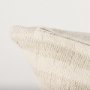 70325-CFD - Jace 22x22 Cream/Beige Stripe Linen-Cotton Square Pillow Cover w/Down Filler