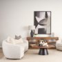 70325-CFD - Jace 22x22 Cream/Beige Stripe Linen-Cotton Square Pillow Cover w/Down Filler