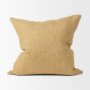 70332-CFD - Jacklyn 22x22 Mustard Linen Square Decorative Pillow Cover w/Down Filler
