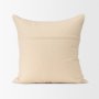 71086-CFD - Jaela 22x22 Beige/Black Striped Checkered Square Throw Pillow Cover w/Down Filler