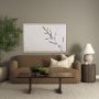 71086-CFD - Jaela 22x22 Beige/Black Striped Checkered Square Throw Pillow Cover w/Down Filler