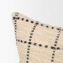 71087-CFD - Jaela 14x26 Beige and Black Striped Lumbar Pillow Cover w/Down Filler