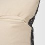 71091-CFD - Jalia 14x26 Cream/Black Cotton Decorative Lumbar Pillow Cover w/Down Filler