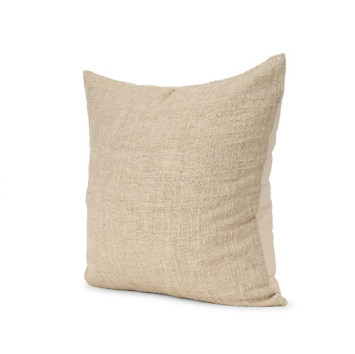 71099-CFD - Jeren 22x22 Beige Cotton Linen Square Pillow Cover w/Down Filler