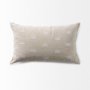 68892-CFNA - Lacey 13x21 Beige/White Decorative Pillow Cover w/Non-Allergen Filler