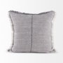 69417-CFNA - Thais 20x20 Blue and Cream Fringed Pillow Cover w/Non-Allergen Filler