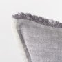 69417-CFNA - Thais 20x20 Blue and Cream Fringed Pillow Cover w/Non-Allergen Filler