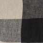 69420-CFNA - Raquel 13x21 Beige and Black Fabric Plaid Pillow Cover w/Non-Allergen Filler