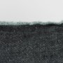 69437-CFNA - Malia 20x20 Black and Teal Fabric Fringed Pillow Cover w/Non-Allergen Filler