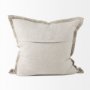 69445-CFNA - Mae 20L x 20W Beige Fabric Pillow Cover w/Non-Allergen Filler