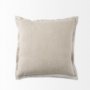 69445-CFNA - Mae 20L x 20W Beige Fabric Pillow Cover w/Non-Allergen Filler