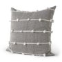 68881-CFNA - Linda 20x20 Navy And Cream With White Detail Pillow Cover w/Non-Allergen Filler