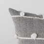 68881-CFNA - Linda 20x20 Navy And Cream With White Detail Pillow Cover w/Non-Allergen Filler
