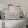 68882-CFNA - Linda 13x21 Navy And Cream With White Detail Pillow Cover w/Non-Allergen Filler