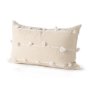 68884-CFNA - Erica 13x21 Cream With White Detail Pillow Cover w/Non-Allergen Filler