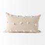 68884-CFNA - Erica 13x21 Cream With White Detail Pillow Cover w/Non-Allergen Filler